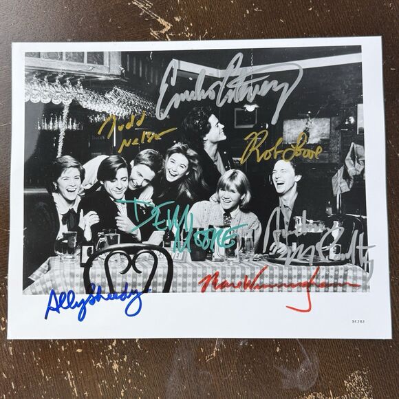 Other - St Elmos Fire Cast Signed Photo w 7 Autographs Rob Lowe Demi Moore Ally Sheedy